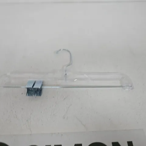 CLEAR PLASTIC GARMENT HANGERS WITH CLIPS β BULK PACK