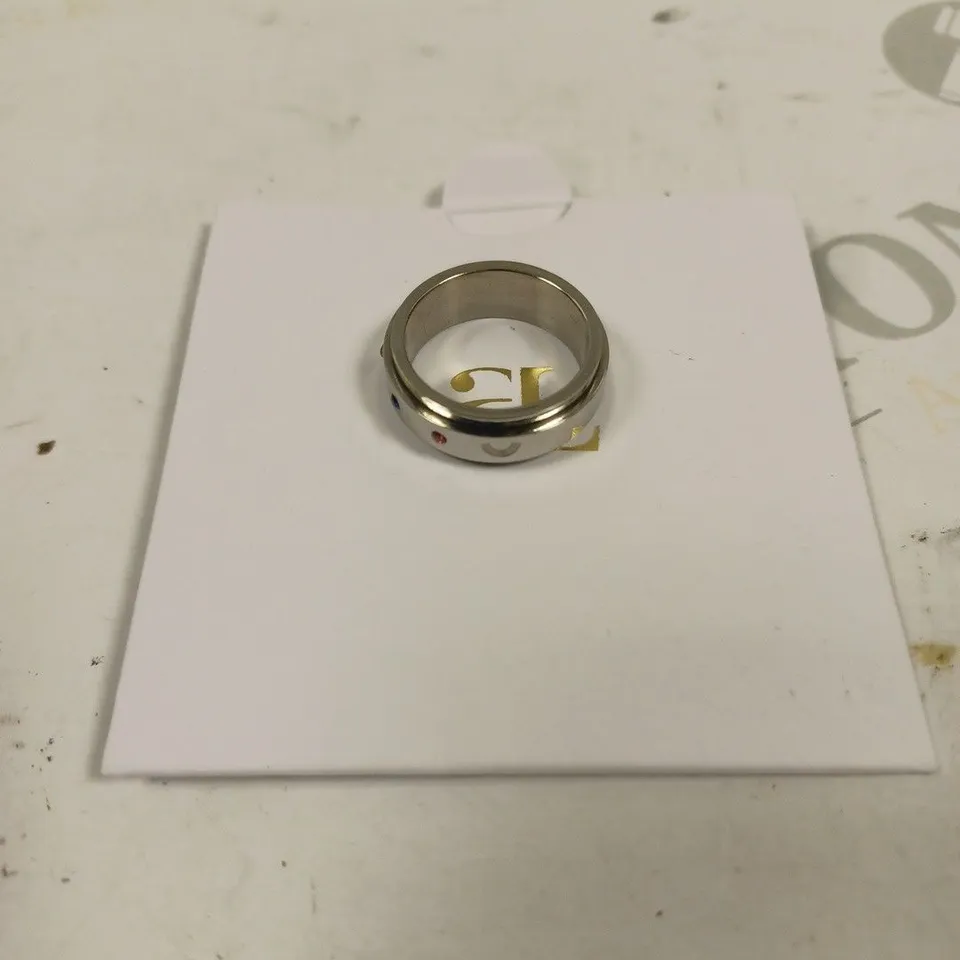 ABBOTT LYON SILVER EFFECT FIDGET RING