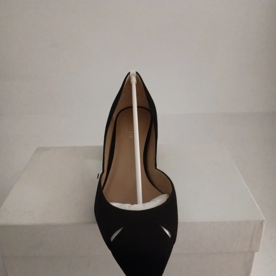 LK BENNETT CECILE BLACK SUEDE SHOE SIZE 40 BOXED