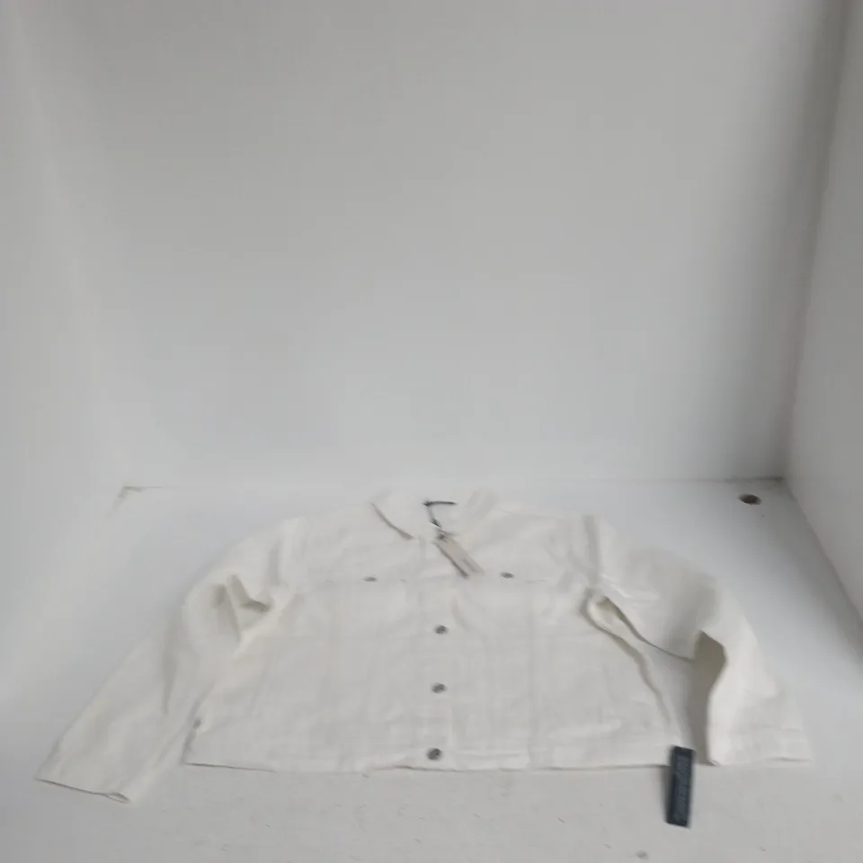 ROMAN WHITE DENIM JACKET – WOMEN'S, UK 20 (US 16, EU 48)