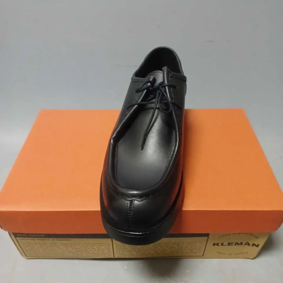 BOXED PAIR OF KLEMAN PADROR SHOES IN BLACK - 8