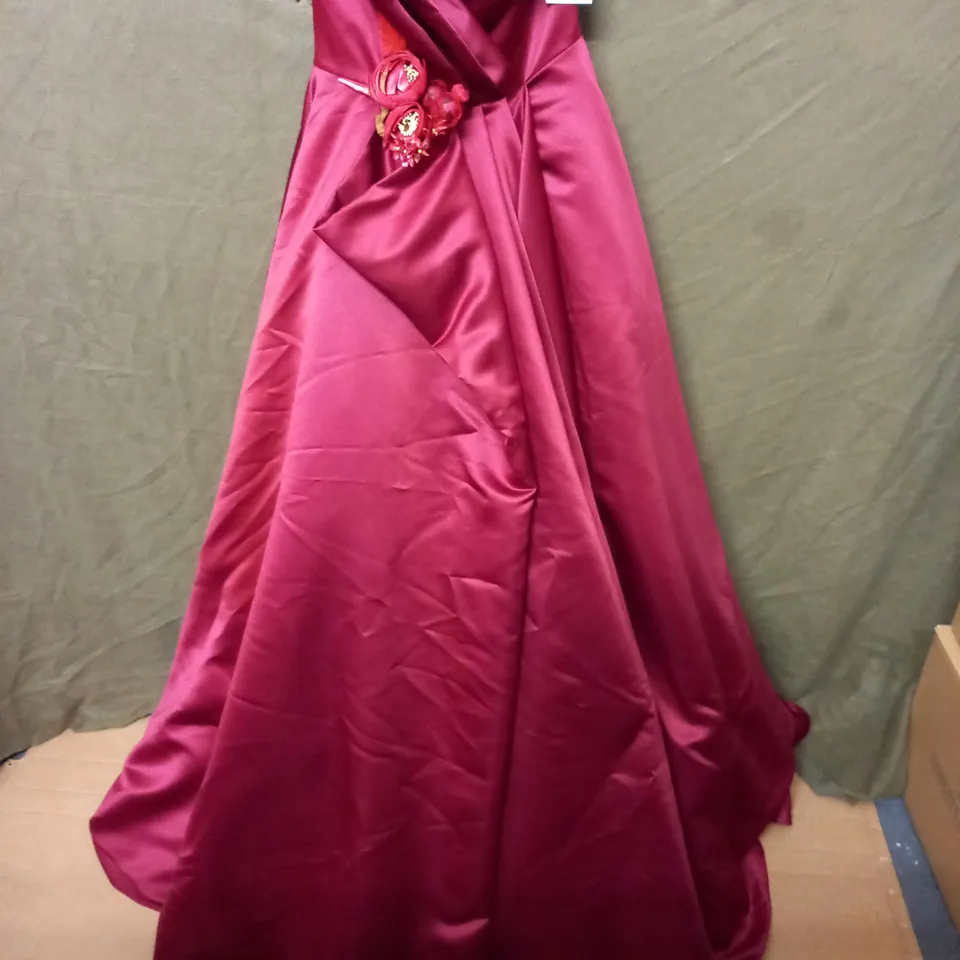 DAVID FIELDEN RED OCCASIONAL DRESS - UK 12