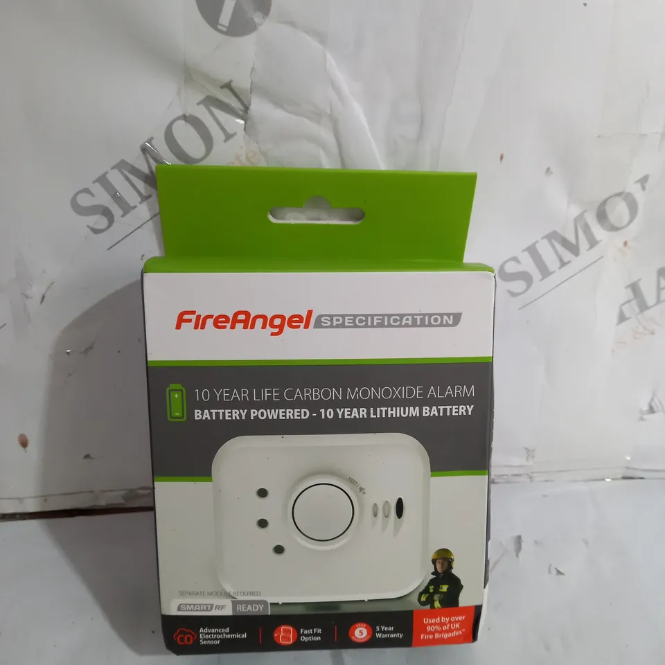 BOXED FIRE ANGLE CARBON MONOXIDE ALARM