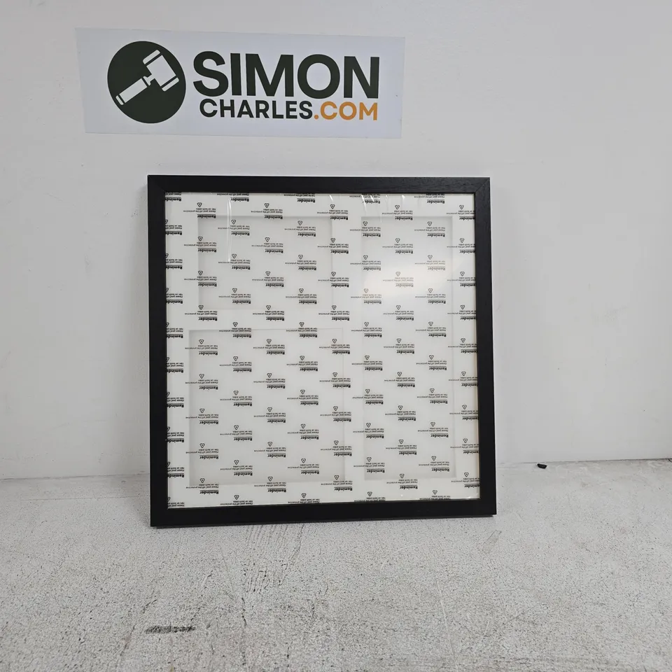 SET OF 2 BLACK WOODEN FRAMES 44 X 44CM APPROX