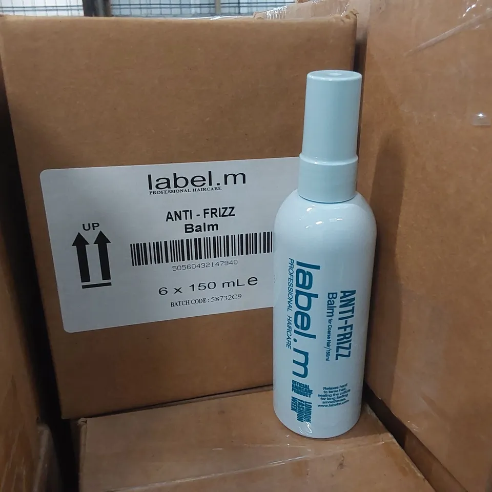 CAGE TO CONTAIN APPROX 220 X BOXES OF LABEL.M ANTI-FRIZZ HAIR BALM - 6 X 150ml PER BOX // CAGE NOT INCLUDED 
