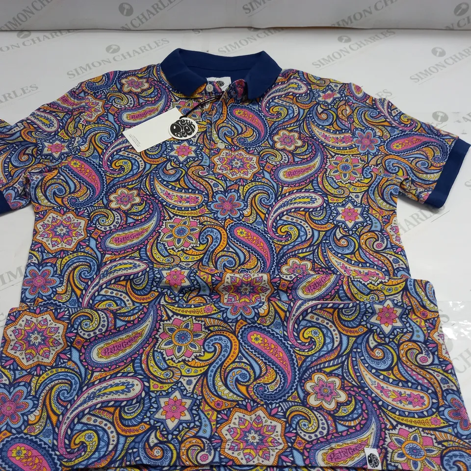 PRETTY GREEN FESTIVAL PAISLEY POLO - S