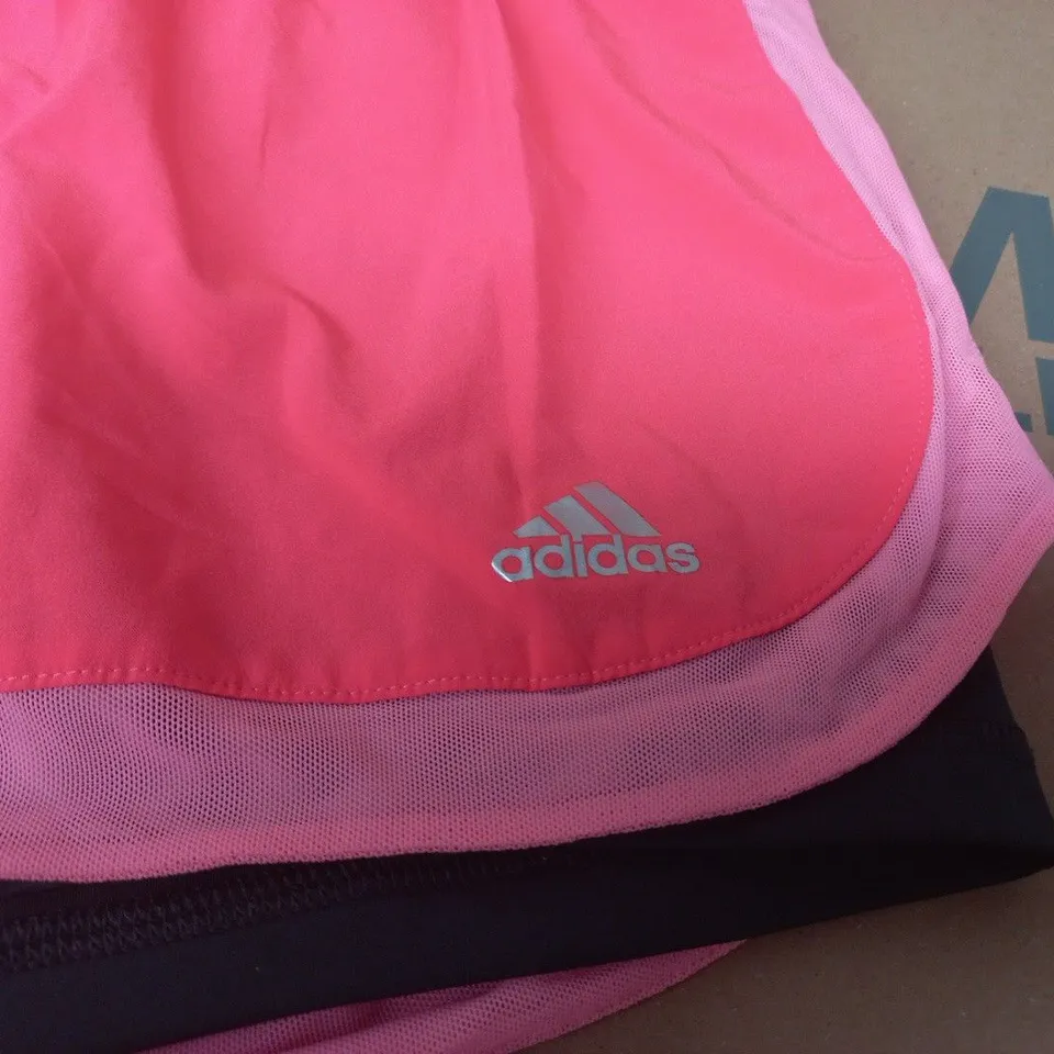 ADIDAS PINK WOMEN'S RUNNING SHORTS - SIZE 12/14