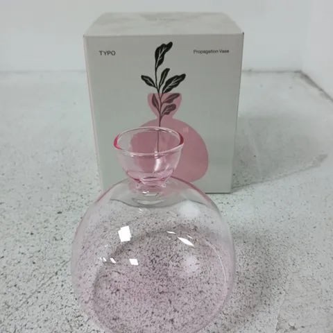 BOXED PROPAGATION VASE – PINK GLASS