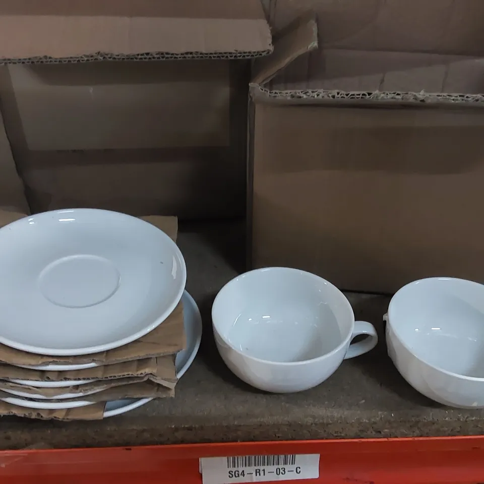 BOXED GELEAH CAPPUCCINO 6x CUPS & SAUCERS