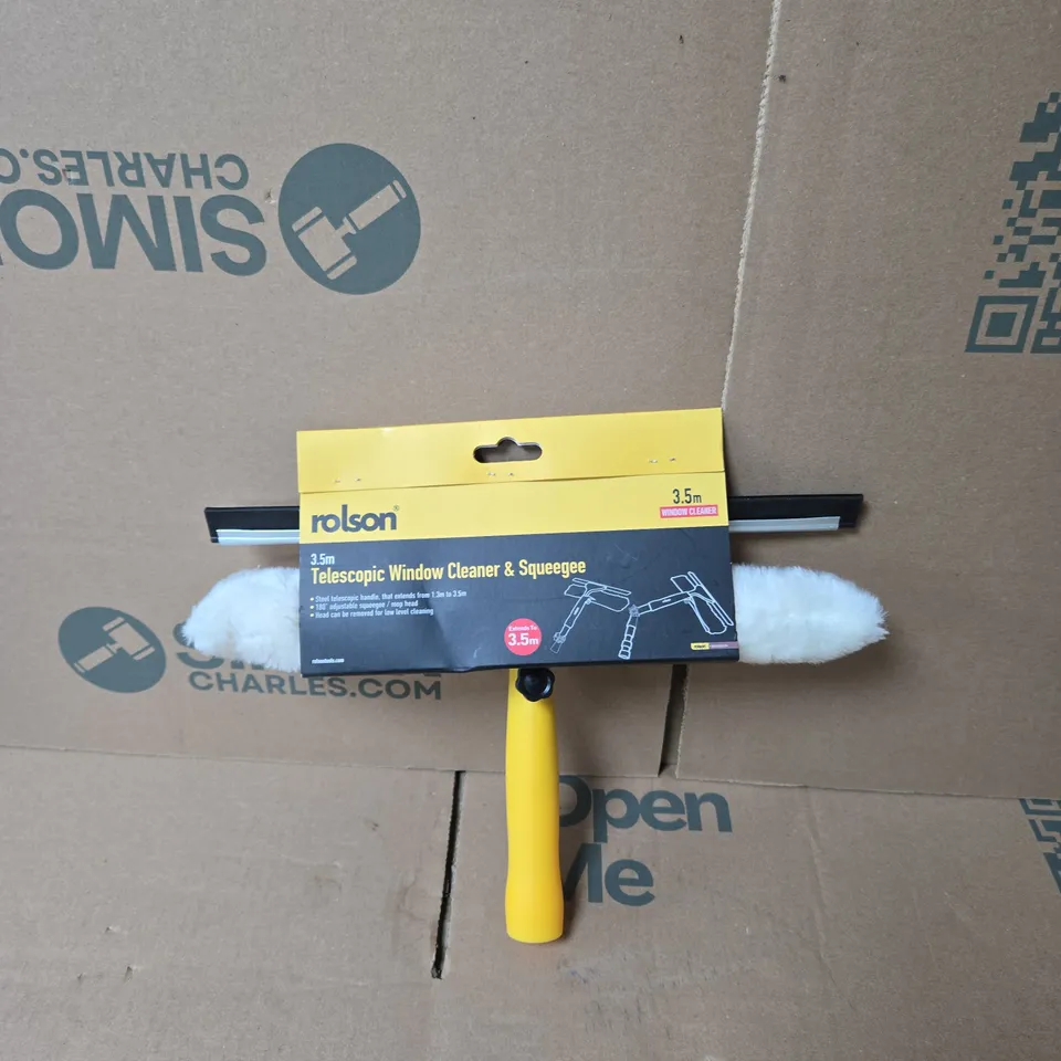 ROLSON TELESCOPIC WINDOW CLEANER & SQUEEGEE – 3.5M REACH