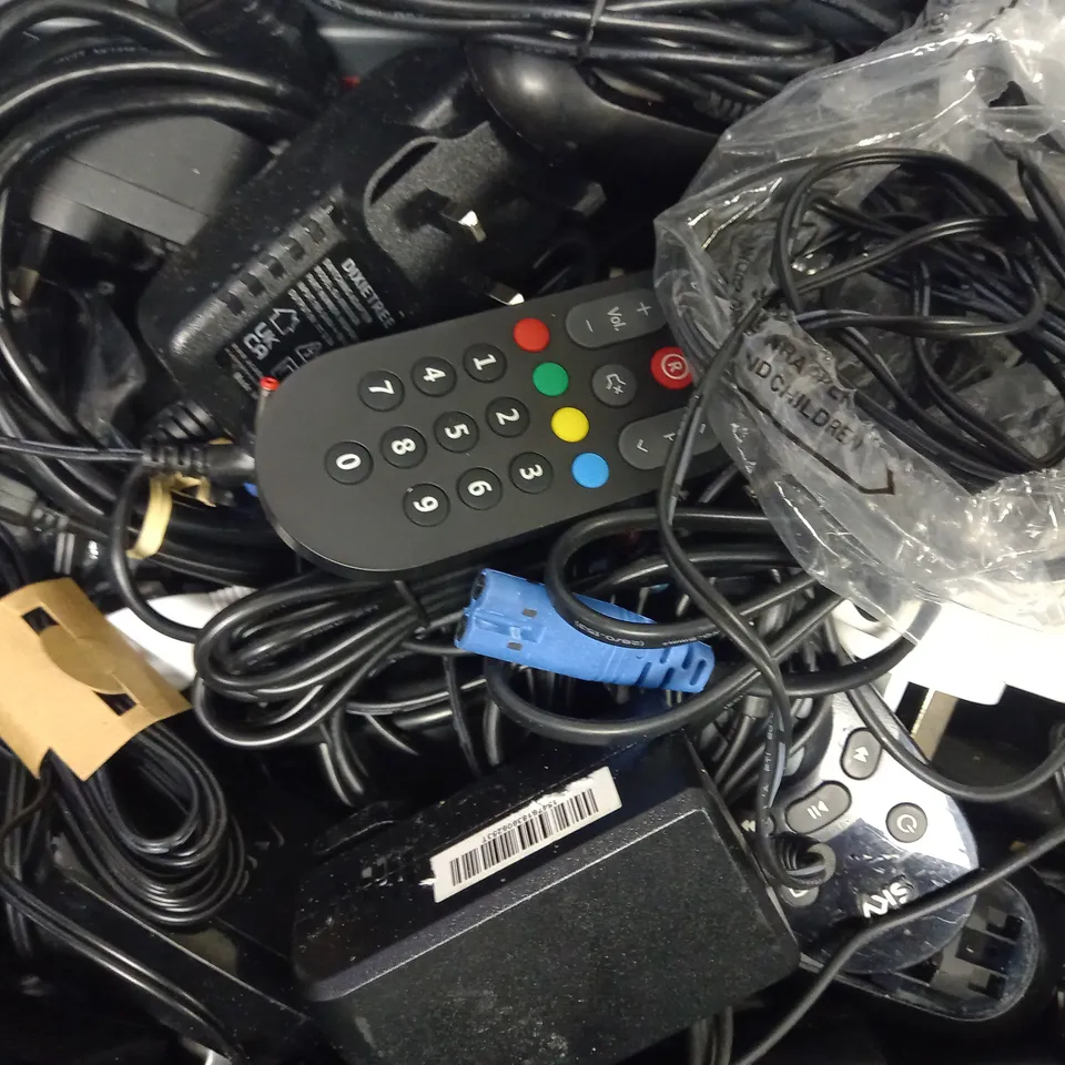 APPROXIMATELY 10 ASSORTED HOUSEHOLD ITEMS TO INCLUDE BT REMOTE, SKY REMOTE, ETC