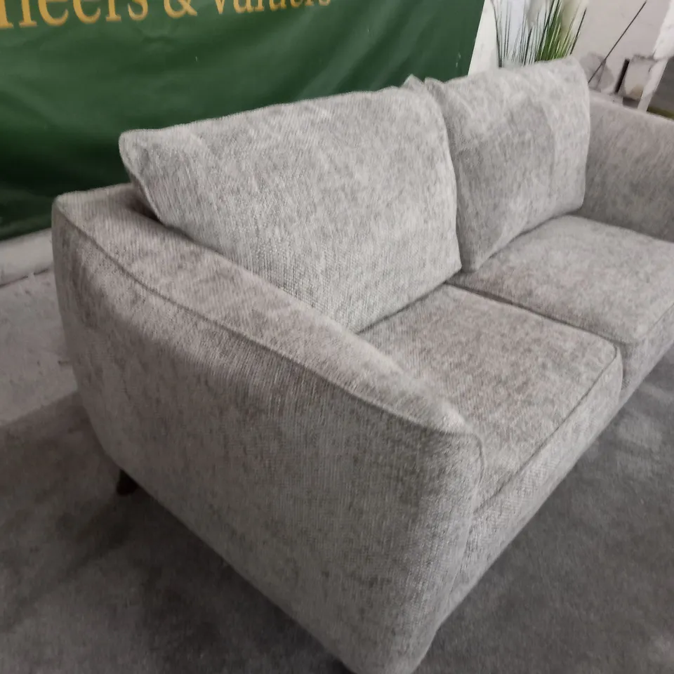 DESIGNER URBANA GREY FABRIC THREE SEATER SOFA