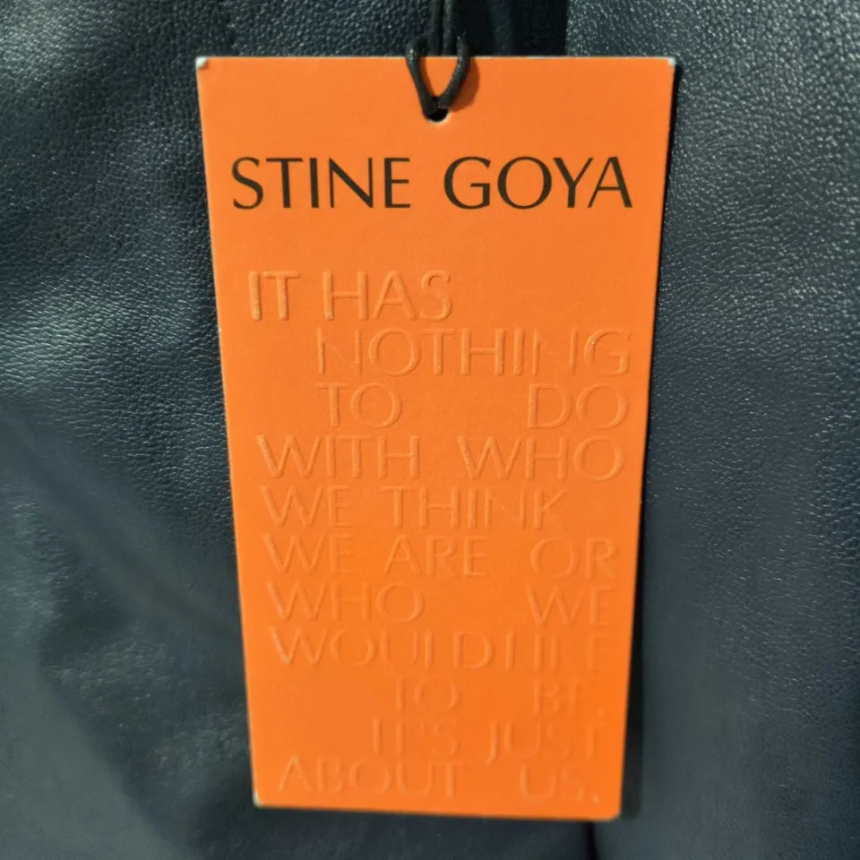 STINE GOYA NAVY AND BROWN STRIPE TROUSERS – UK XS