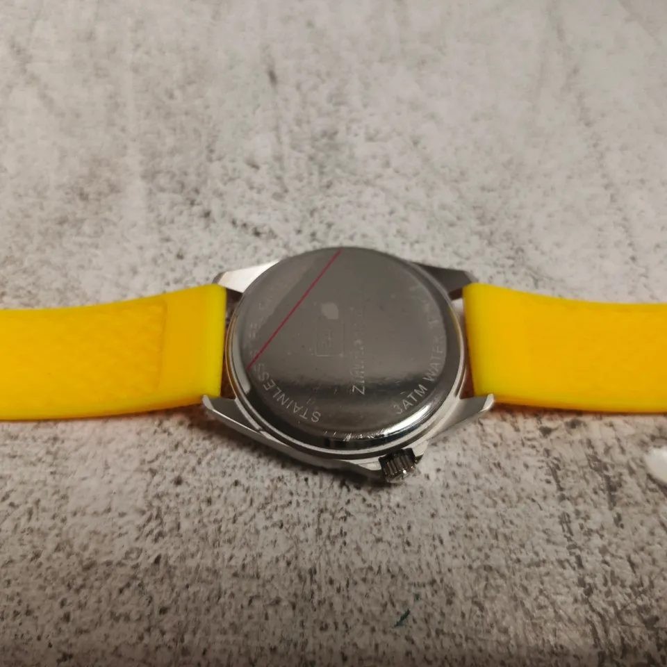 ZIHLMANN & CO. WRISTWATCH – YELLOW DIAL, YELLOW SILICONE STRAP