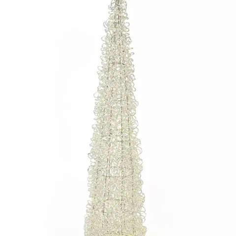 1M SILVER SPIRALS OUTDOOR CHRISTMAS TREE 