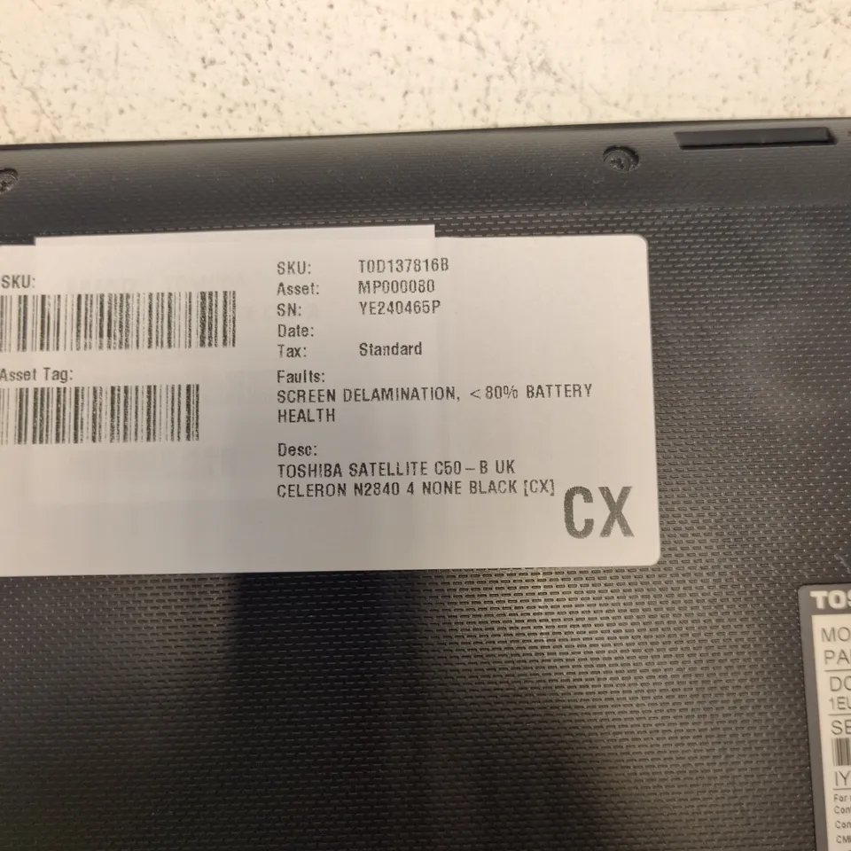 TOSHIBA SATELLITE C50-B-153 LAPTOP