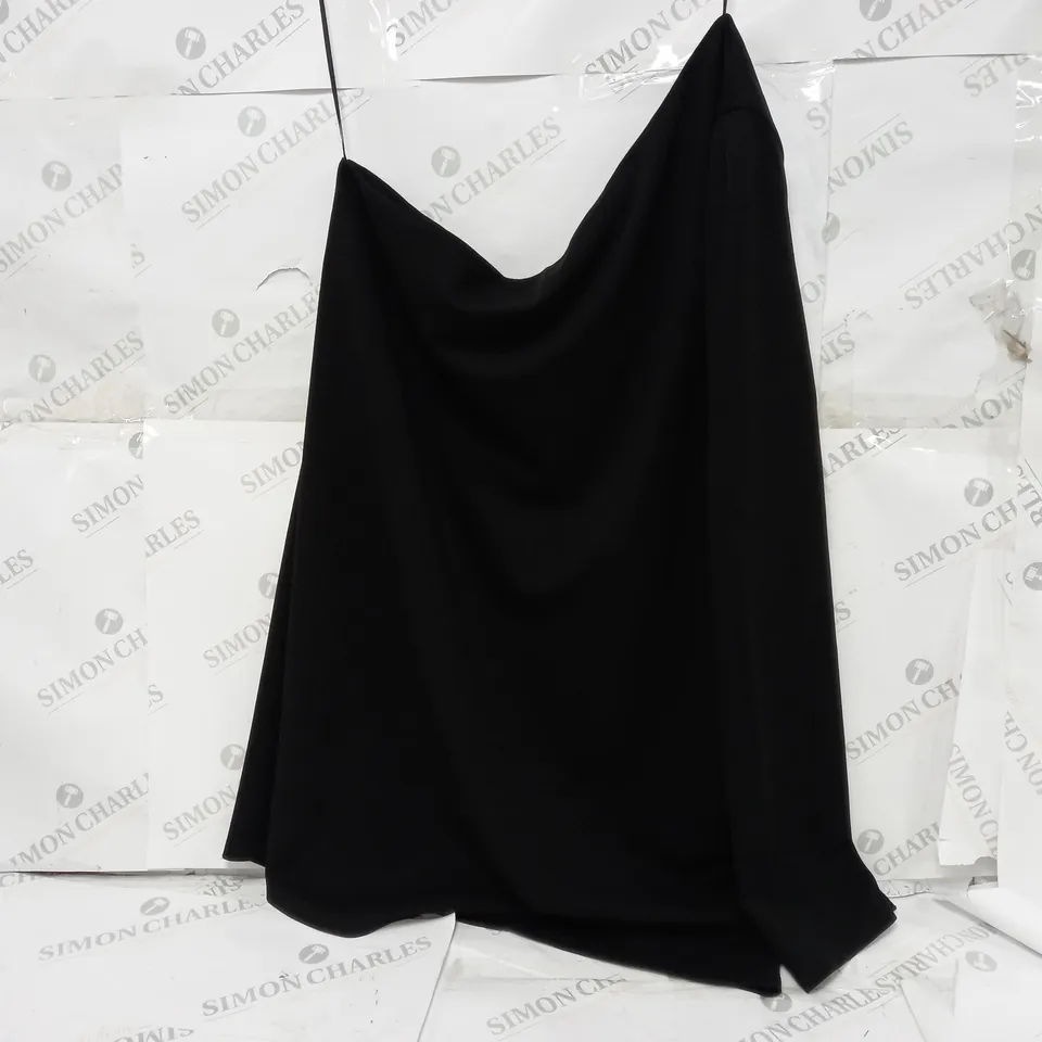 RIVER ISLAND SINGLE SLEEVE MINI DRESS IN BLACK - UK 18