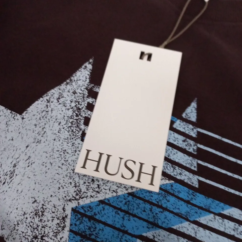 HUSH TRIPLE STAR PRINT SWEATSHIRT, DARK BROWN, UK S/M
