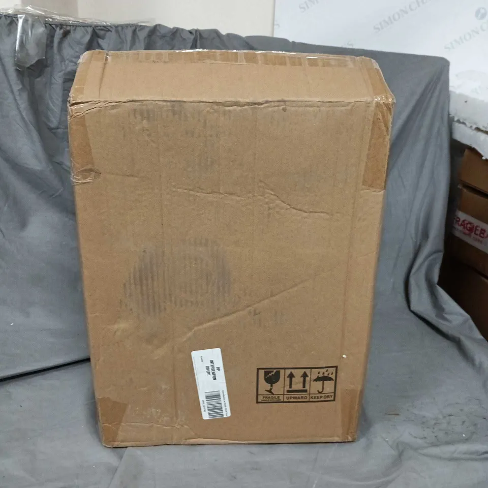 SET OF CLEAR STACKABLE PLASTIC STORAGE BOXES WITH GREY LIDS