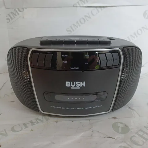 BOXED BUSH CD/CASSETTE BOOMBOX WITH RADIO