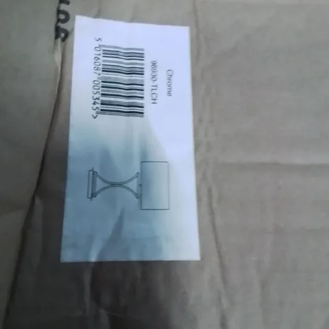 BOXED ENDON LIGHTING 96930-TLCH EPALLE CHROME IP20 60W E14 WHITE COTTON MIX SQUARE SHADE TABLE LAMP