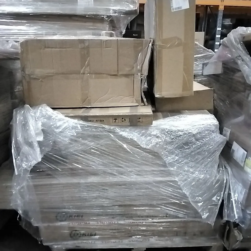 PALLET OF ASSORTED PRODUCTS AND HOUSEHOLD GOODS TO INCLUDE;OUTDOOR TABLE,CHAIR,ELECTRIC HEATER