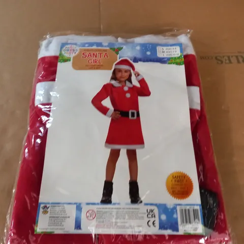 CHILDS SANTAS GIRL COSTUME - AGE 7/9