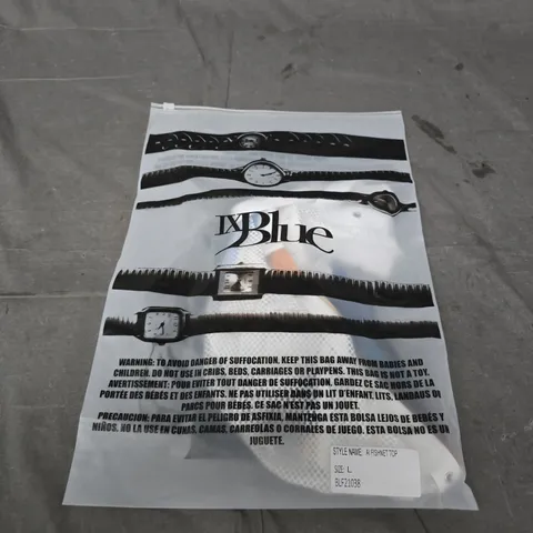 1X BLUE AI FISHNET TOP – WOMEN'S TOP, SIZE L