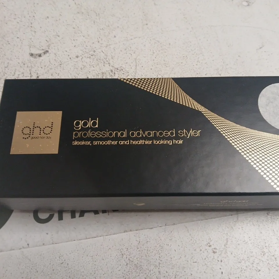 GHD GOLD PROFESSIONAL ADVANCED STYLER HAIR STRAIGHTENER – BOXED
