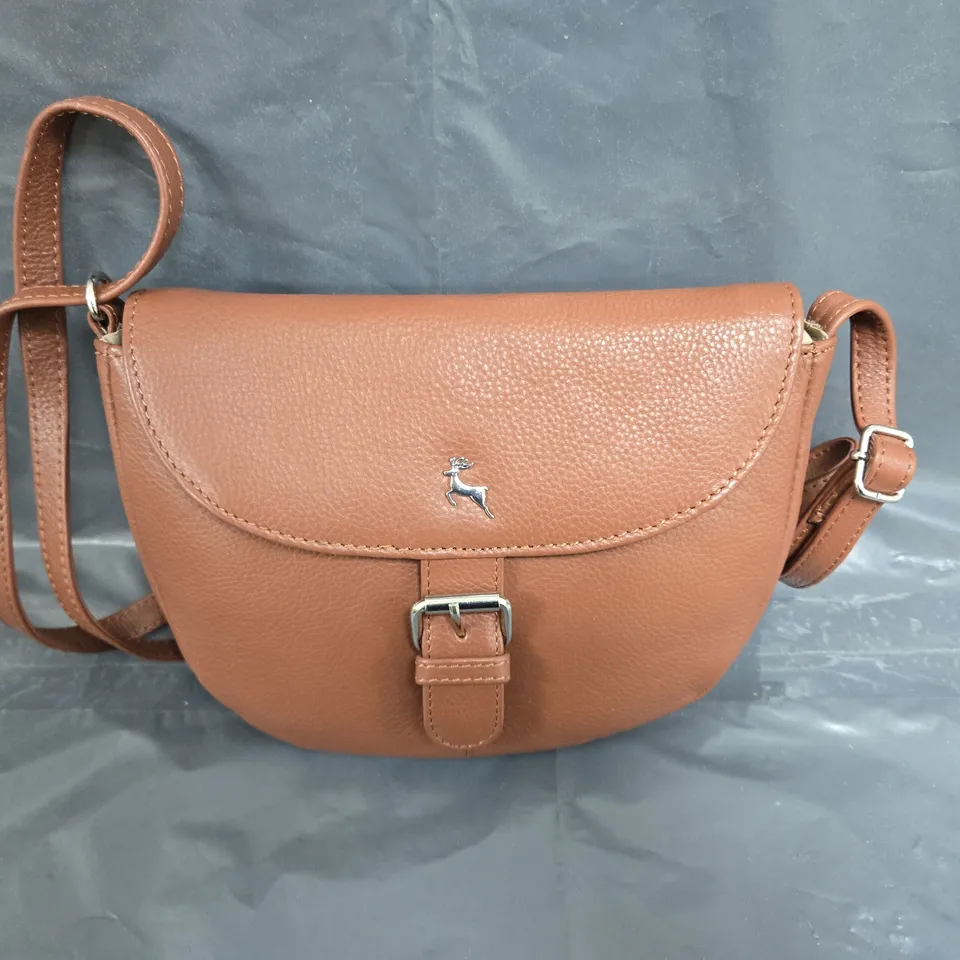 ASHWOOD LIMERICK LEATHER SADDLE BAG - BROWN