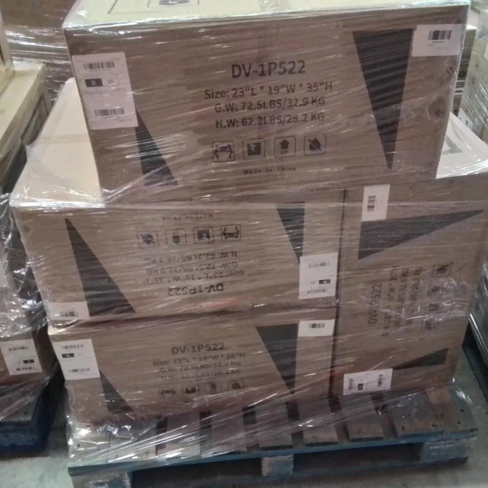 PALLET CONTAINING 4 DEERVALLEY DV-1P521 PEDESTAL BATHROOM SINK BASINS