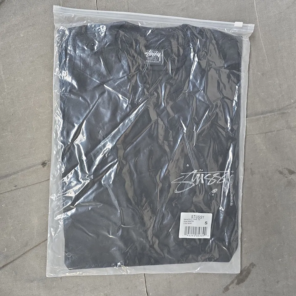 STUSSY BUILT TOUGH T-SHIRT IN BLACK SIZE SMALL