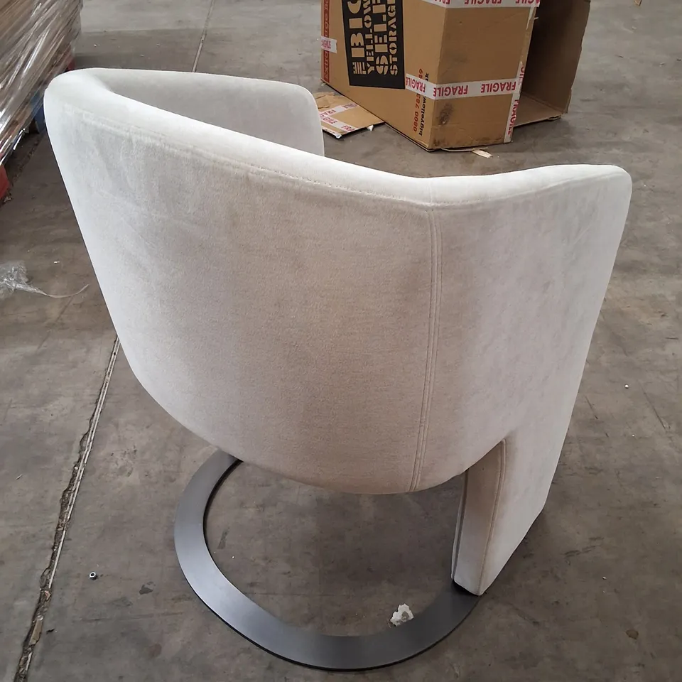 DANETTI LEIGHTON NATURAL GREY CHENILLE DINING CHAIR