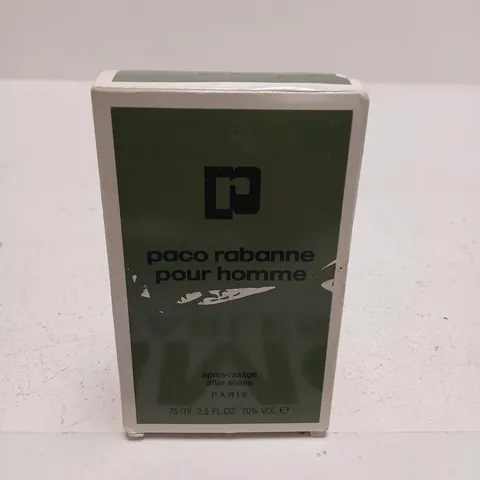 BOXED PACO RABANNE POUR HOMME AFTER SHAVE 75ML