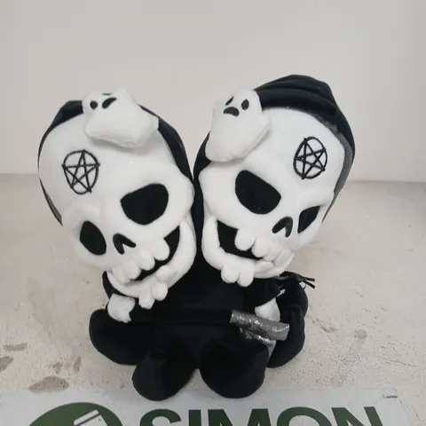 BRAND NEW KILLSTAR KREEPTURES GRIM REAPER PLUSH – DOUBLE DEATH (TWO SKULL PLUSH)