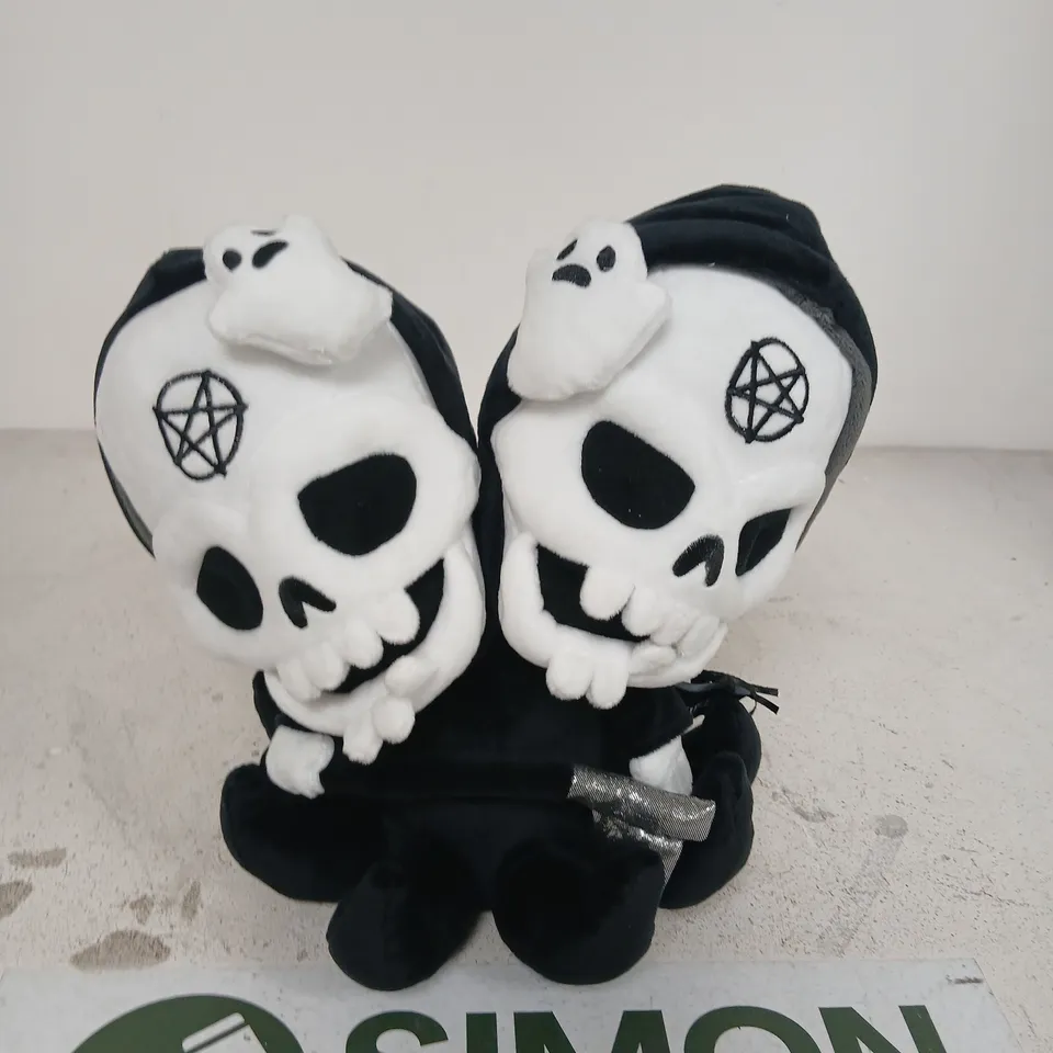 BRAND NEW KILLSTAR KREEPTURES GRIM REAPER PLUSH – DOUBLE DEATH (TWO SKULL PLUSH)