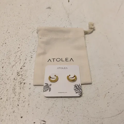 ATOLEA GOLD-TONE HOOP EARRINGS