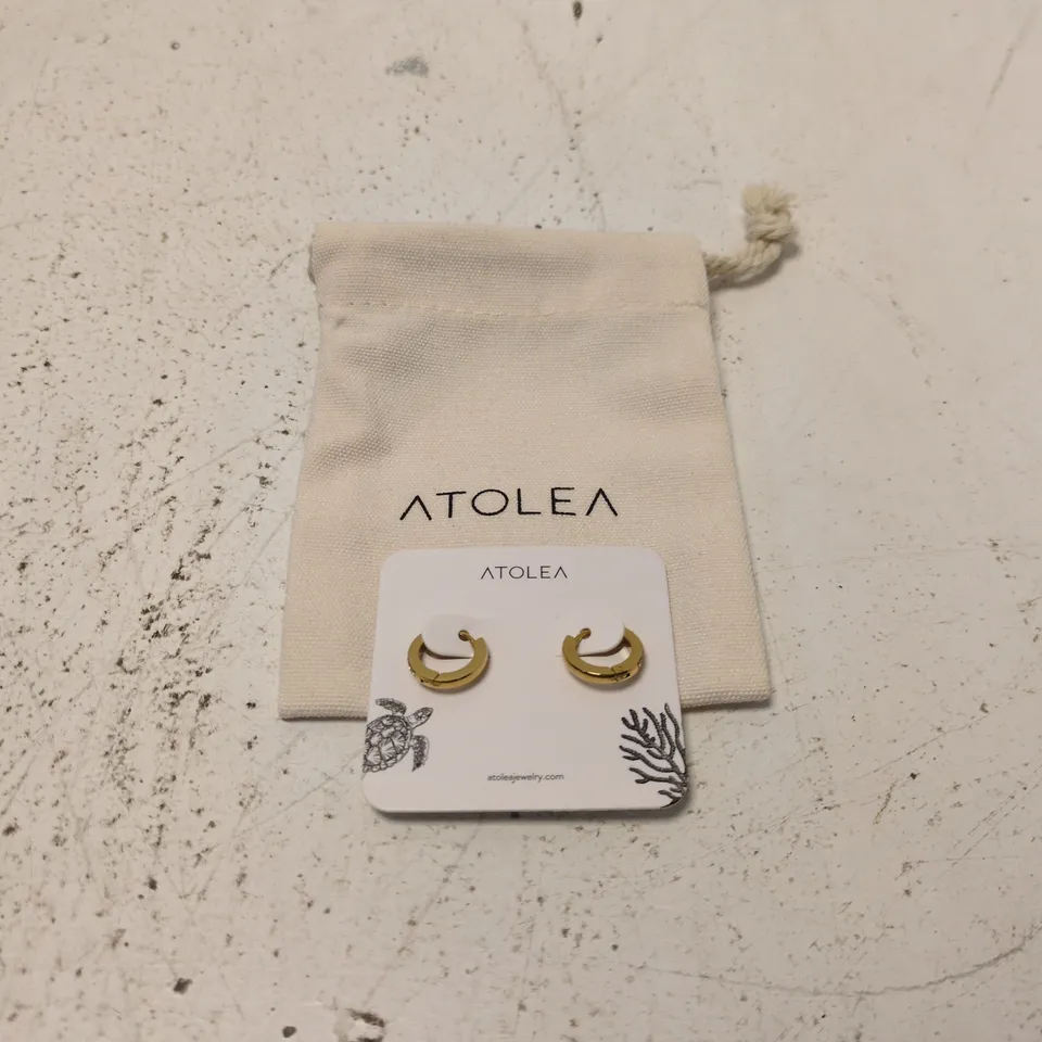 ATOLEA GOLD-TONE HOOP EARRINGS