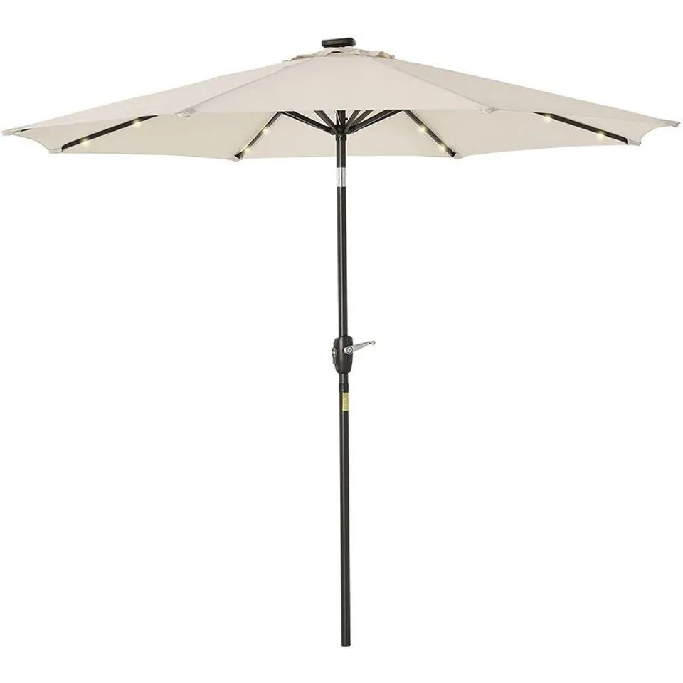 WHITE FABRIC PARASOL