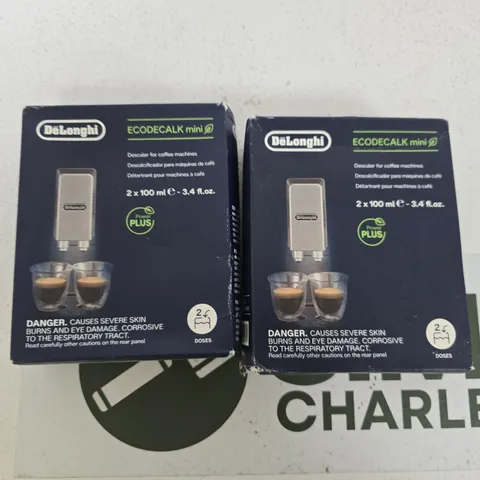 DELONGHI ECODECALK MINI DESCALER FOR COFFEE MACHINES – 2X2 X 100 ML