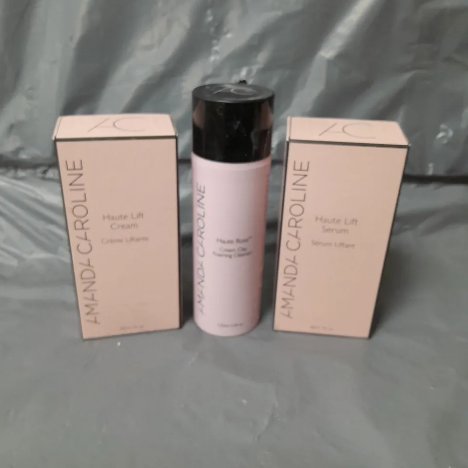 AMANDA CAROLINE SKIN CARE GIFT SET TO INCLUDE FOAMING CLEANSER 125ML, HAUTE LIFT SERUM 30ML AND HAUTE LIFT CREAM 30ML