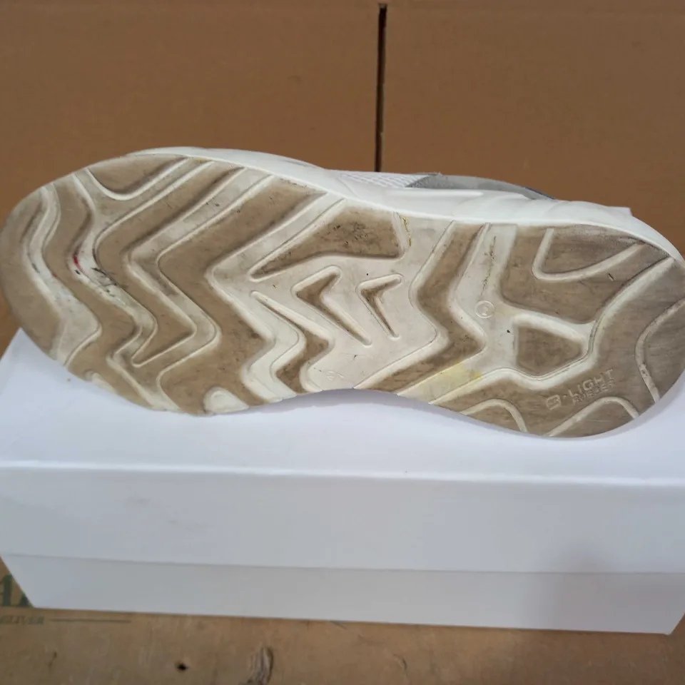BOXED PAIR OF ARNE SHOES IN GREY/WHITE UK SIZE 7