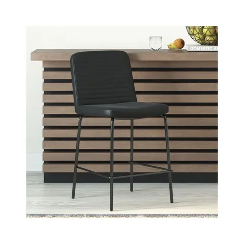 BOXED COREY COUNTER STOOL BLACK FAUX LEATHER