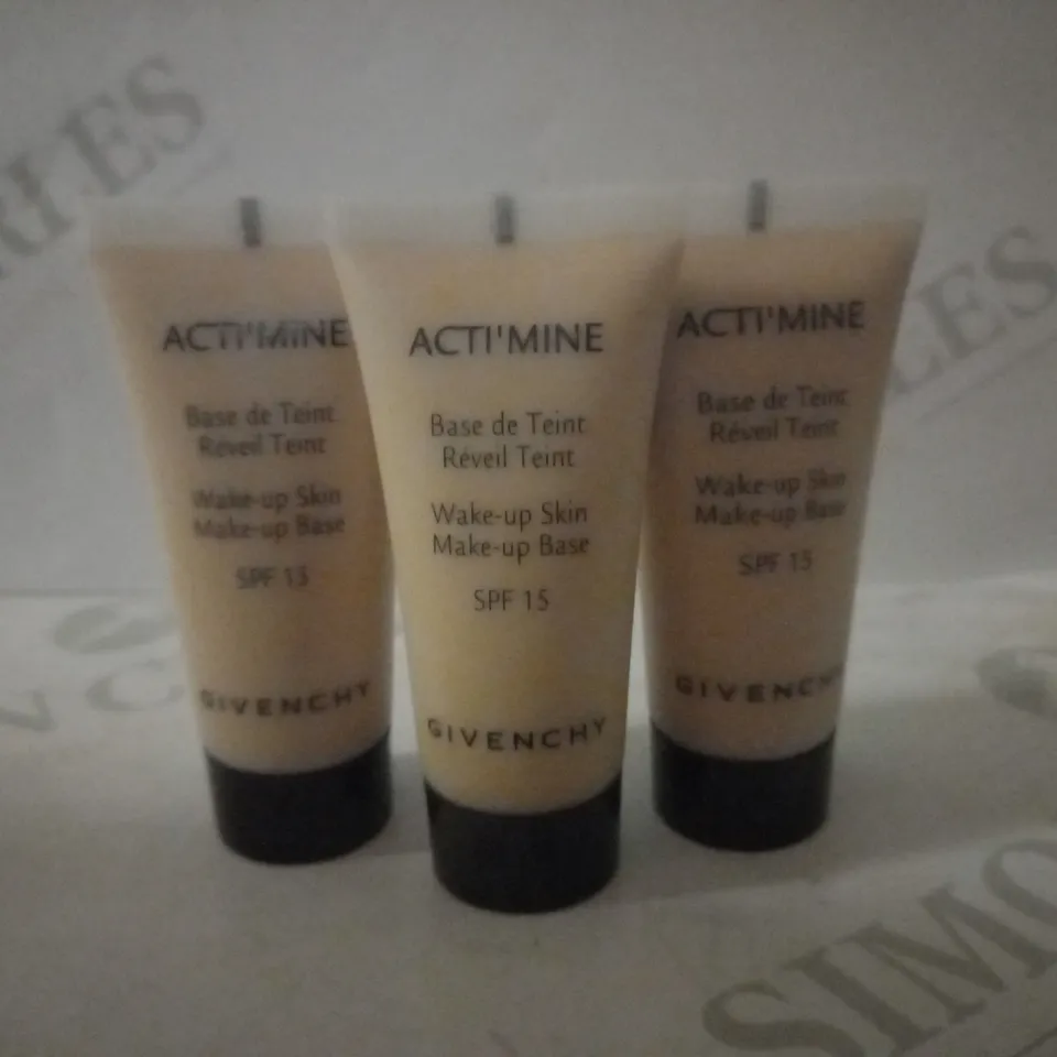 BOX OF APPROX 20 X 15ML GIVENCHY ACTI'MINE MAKE-UP BASE TESTERS #ACTI PEACH 