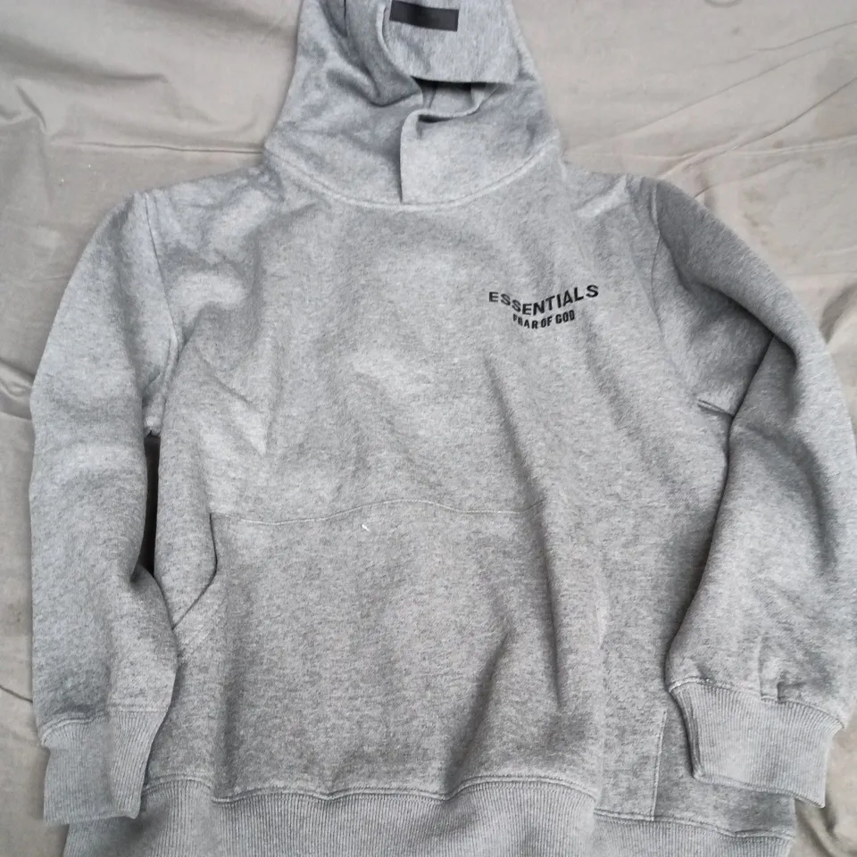 ESSENTIALS FEAR OF GOD HOODIE – GREY MARL, SIZE S