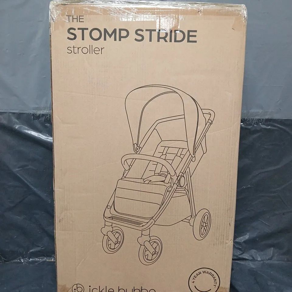 BOXED ICKLE BUBBA STOMP STRIDE MAX STROLLER - PEARL GREY