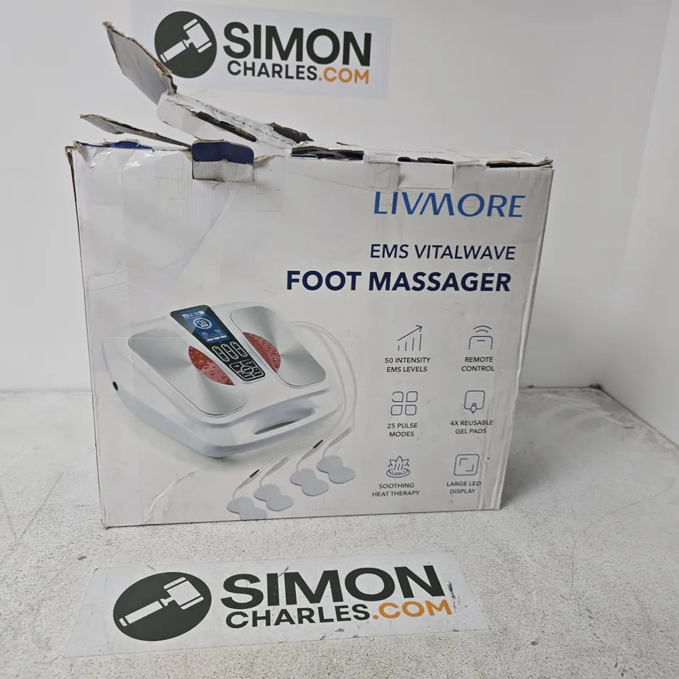 LIVMORE EMS VITALWAVE FOOT MASSAGER – BOXED
