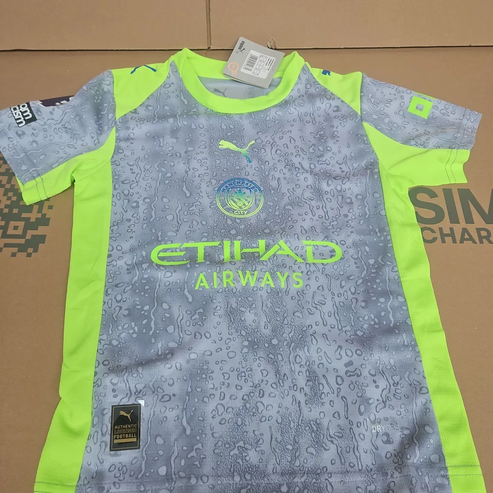 MANCHESTER CITY FC HAALAND NO. 9 FOOTBALL SHIRT - SIZE 22
