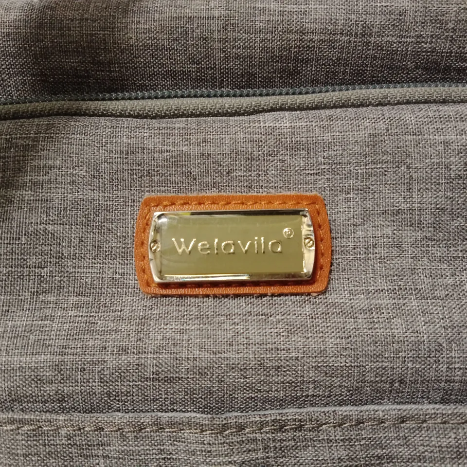 GREY FABRIC SHOULDER BAG / LAPTOP BAG (WELAVILA)