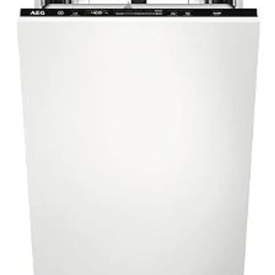 BOXED AEG BUILT-IN SLIMLINE DISHWASHER FSE72507P BLACK RRP £542